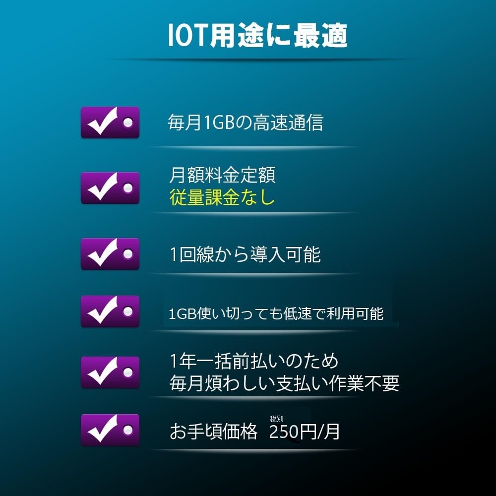 Amazon.co.jp: IoT通信プラン｜IoT SIM IoT向け格安SIM｜IoT特化
